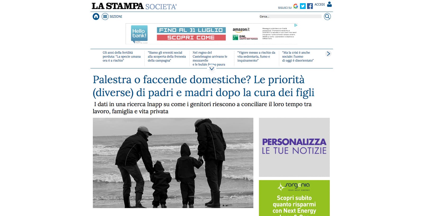 Genitorialità e Work Life Balance